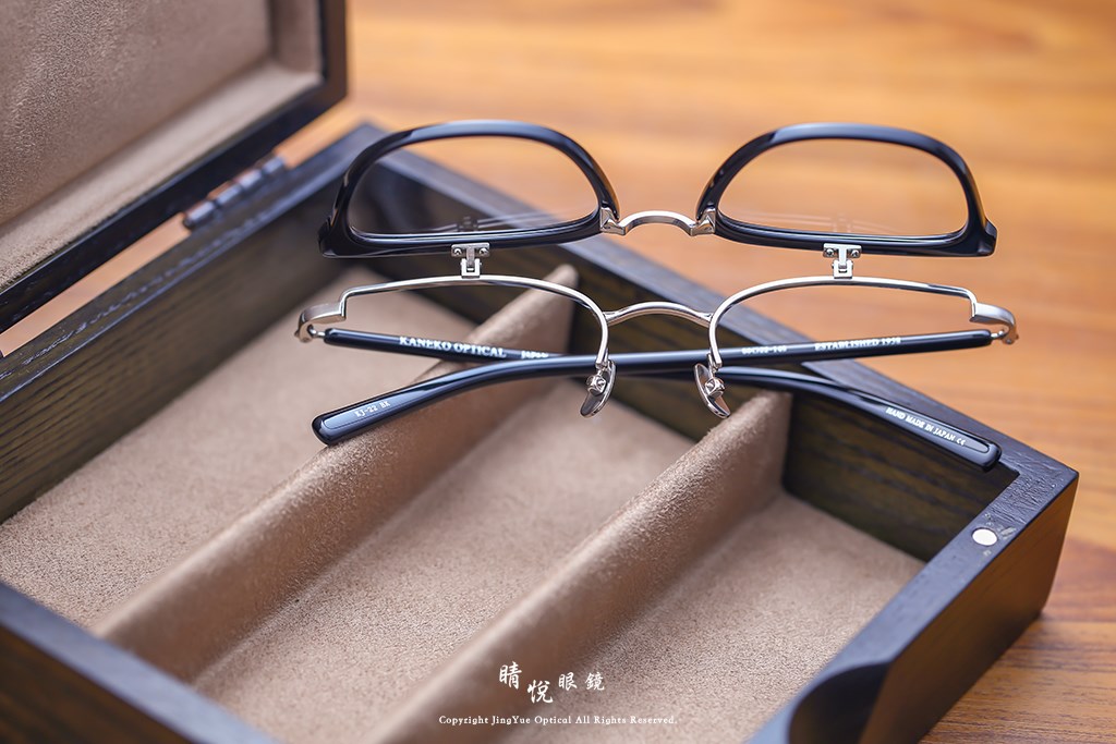 睛悦眼鏡,金子眼鏡,kaneko,手工眼鏡,日本手工眼鏡,KJ22,BK