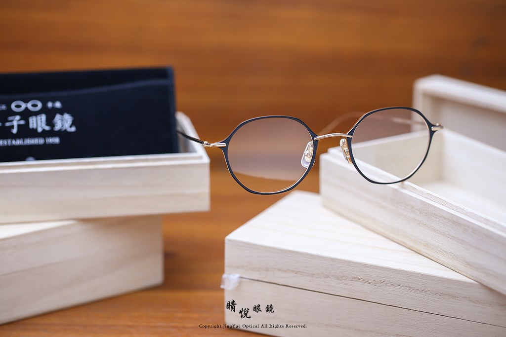 睛悦眼鏡,金子眼鏡,kaneko,手工眼鏡,日本手工眼鏡,KM14,BK