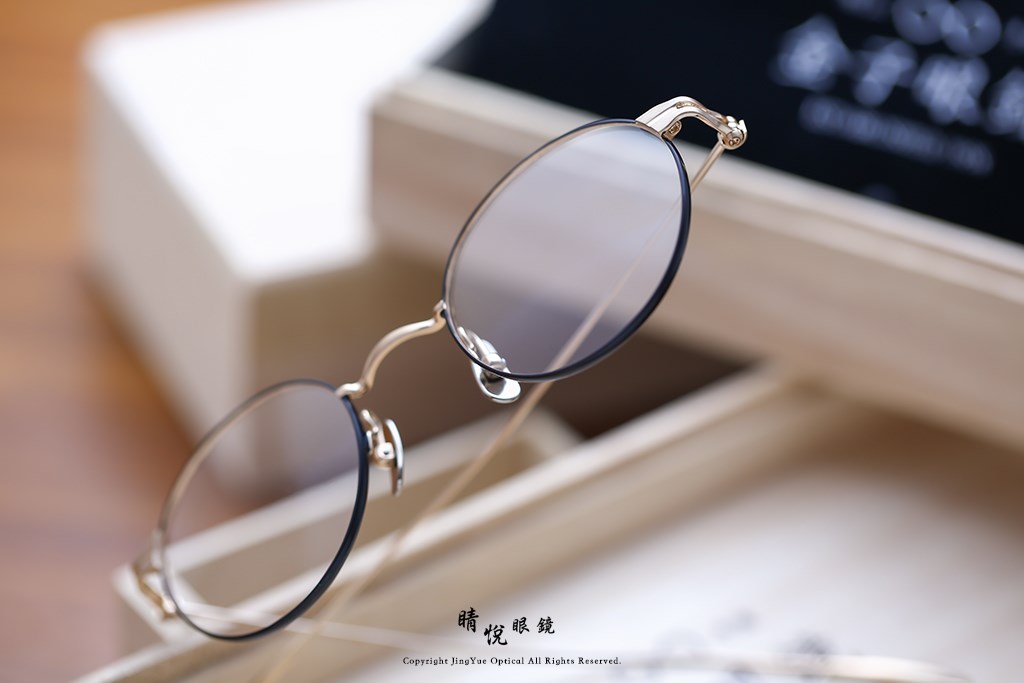 睛悦眼鏡,金子眼鏡,kaneko,手工眼鏡,日本手工眼鏡,KM18,BKBG