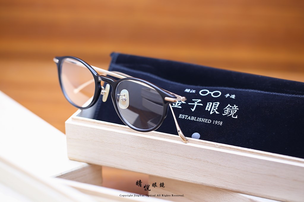 睛悦眼鏡,金子眼鏡,kaneko,手工眼鏡,日本手工眼鏡,KV38L,BK