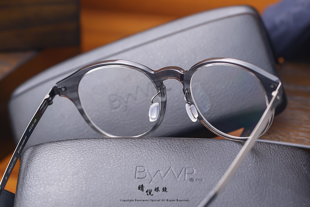 睛悦眼鏡,BYWP,手工眼鏡,德國薄鋼眼鏡,BY16011 GSW GY	