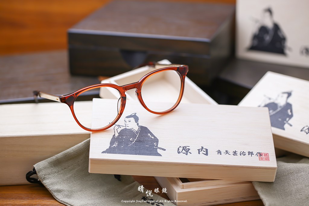 睛悦眼鏡,角矢甚治郎,手工眼鏡,日本手工眼鏡,賽璐珞,Celluloid,江戶限定 源內 C2