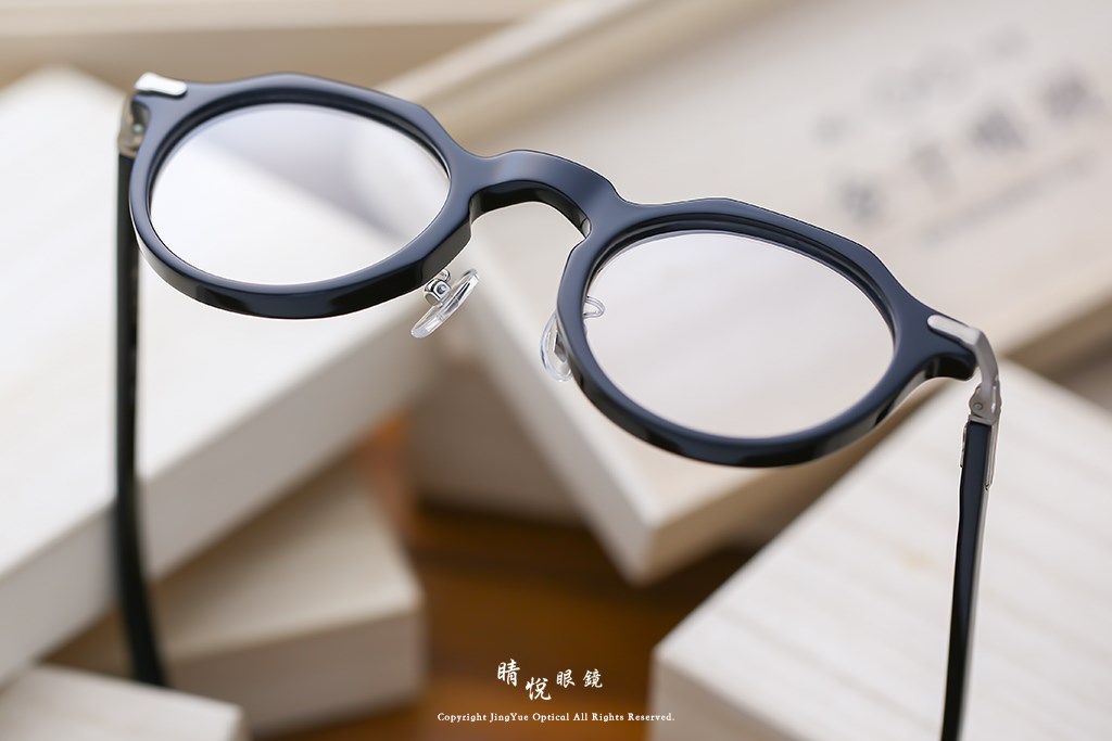 睛悦眼鏡,金子眼鏡,kaneko,手工眼鏡,日本手工眼鏡,賽璐珞,Celluloid,KMP 25 BK