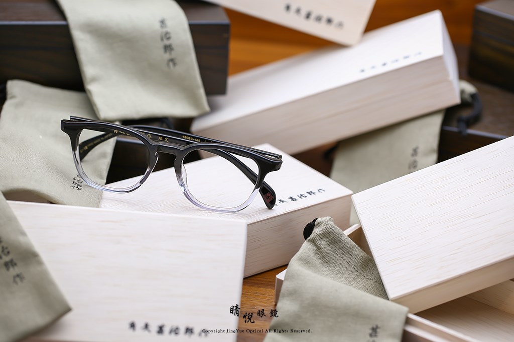 睛悦眼鏡,角矢甚治郎,手工眼鏡,日本手工眼鏡,賽璐珞,Celluloid,戰國限定,如水,C12