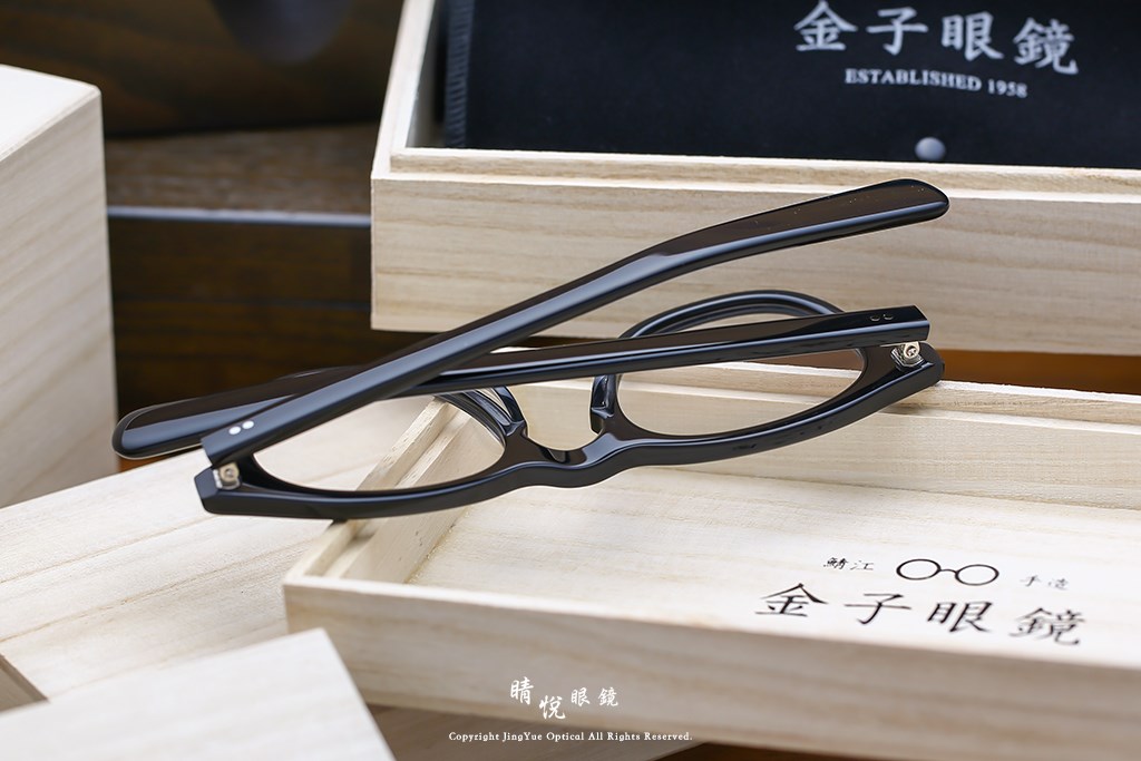 睛悦眼鏡,金子眼鏡,kaneko,手工眼鏡,日本手工眼鏡,醋酸纖維,板料,ACETATE,KA45,BK